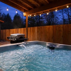 Perch - Skatecreek Cabin: Midcentury Vintage Cabin w/ Hot Tub & Fire Pit!
