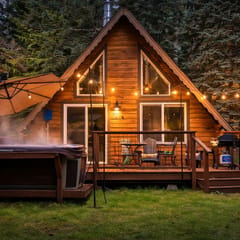 Perch - Waterfront A-Frame 2BR Cabin w/ Stylish Design and Hot tub!